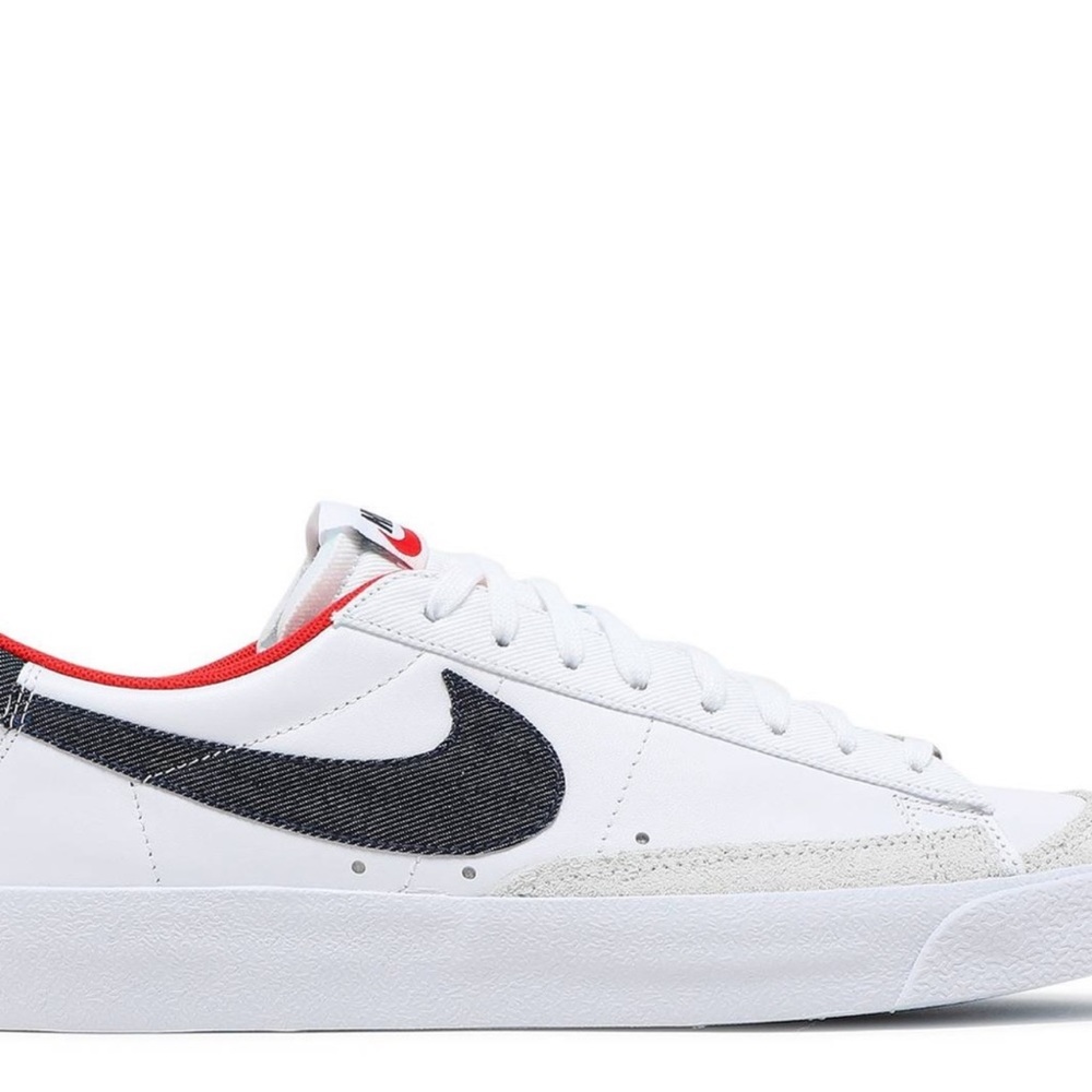 Nike Blazer Low '77 USA Denim White Navy Blue Red DJ6201-100 sz 8.5 Men's